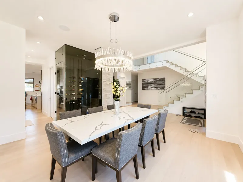 Dining room in a 3,000 sq ft Surrey home